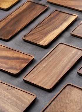 Acacia Rectangle Wooden Tea Tray Serving Table Plate Snacks