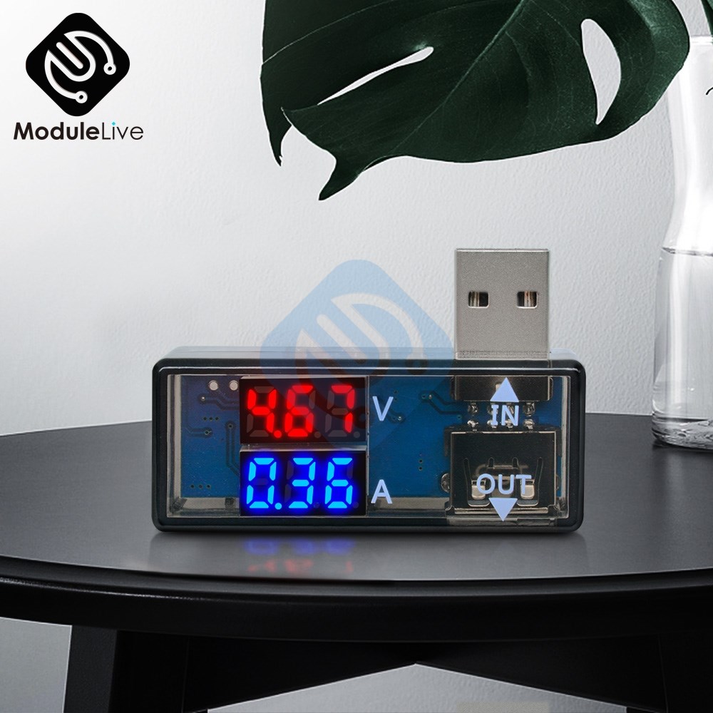 2-in-1 Mini 5V USB Current Voltage Meter Tester Ammeter Volt
