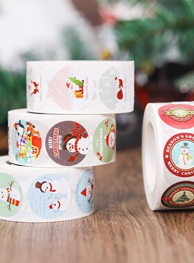 Christmas Envelope Round Sticker Christmas Decorations for H