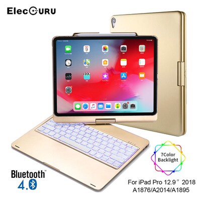 ablet board Case for iPad Pro 12.9 2018 Backlit Flip Wireles