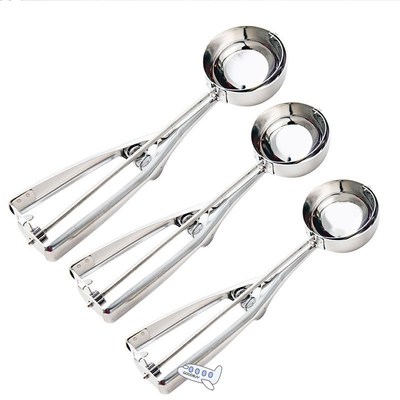 Ice Cream Scoop Kitchen Tools 3 Size Stainless Steel Spring