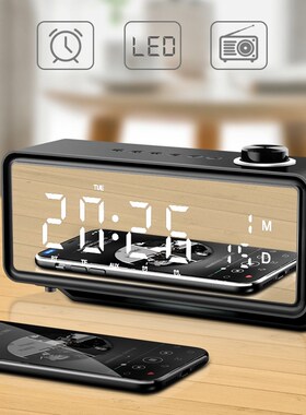 Alarm Clock LED Time Display Electronic Desktop Digital Blue