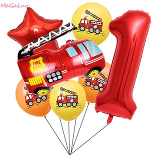 Balloon Foil Fireman Truck 32inch Fire 13pcs