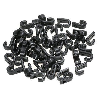 50Pcs Nylon Bungee Lashing Shock Cord J Hooks Tie Down Hook