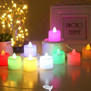 12Pcs Battery Operated LED Tea Lights Candles Creative Multi