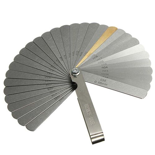 32 Blades Valve Feeler Gauge Metric Gap Filler 0.04-0.88mm T