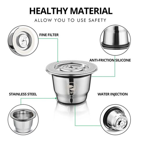Capsule For Nespresso Reutilisable Inox 2 In 1 Usage Refill