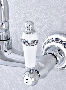 Basin Faucets Polished Chrome Wall Mounted Kitchen Bathroom