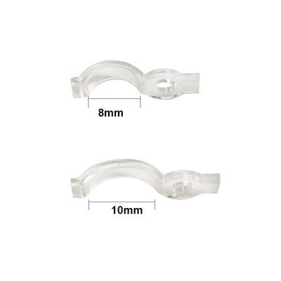 50Pcs/bag Mounting Brackets 8mm 10mm Fixing Clip Connector f