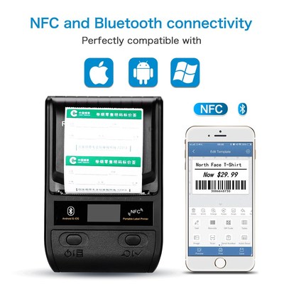 Wireless Bluetooth SB Portable Barcode hermal Printer Mobile