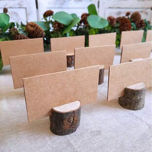 Holders 30pcs Holder Name Table Card Place Wood