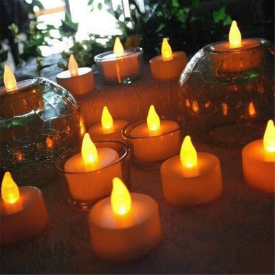 led candle 24pc led tea light candles realistic battery-powe