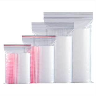 100pcs Transparent Ziplock Bag Reusable Plastic Self Sealing