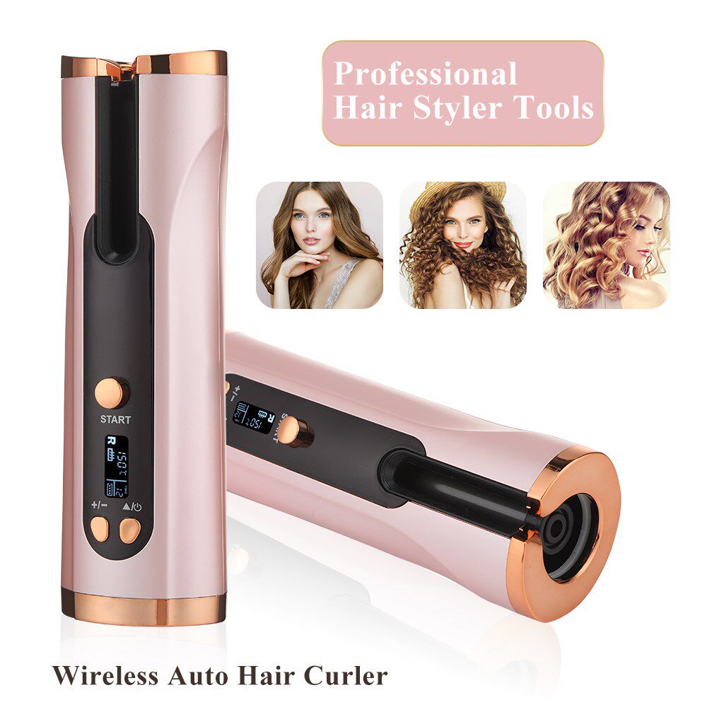 Portable Automatic Hair Curler Auto Ceramic Wireless Curling