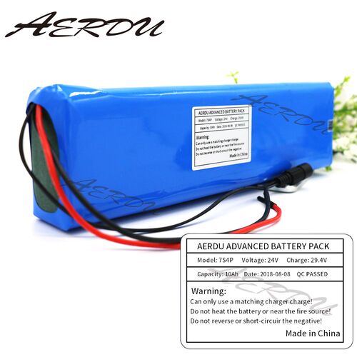 24V 7S4P 25.9V 10Ah 29.4v electric bicycle motor ebike scoot