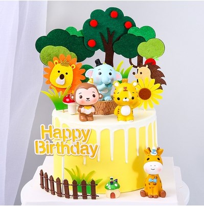 Woodland Animals Cake Topper Autumn Forest Cake Decor Jungle