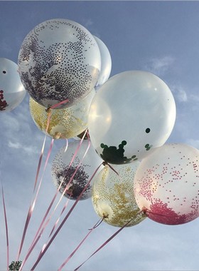 5Pcs/lot 12 Confetti Balloons Clear Ballons Party Wedd