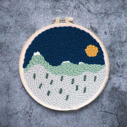 DIY Landscape Easy Punch Needle Embroidery Kit Punch Needle