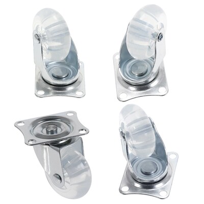 4 pieces Damping Transparent PU Caster Mute Universal Heavy
