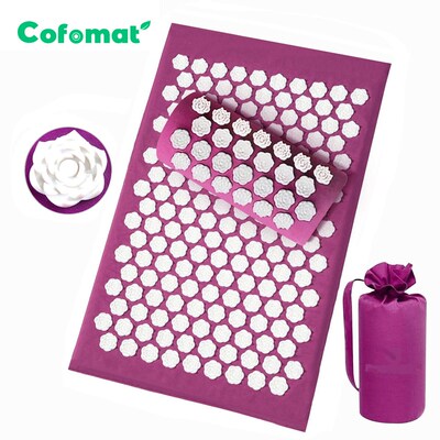 62*39cm Acupressure Mat lotus spike yoga mat Relieve back pa
