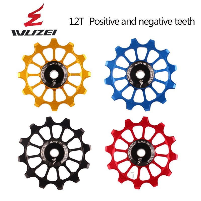 2pcs WUZEI MTB Road Bike Ceramic Pulley 7005 Aluminum Alloy
