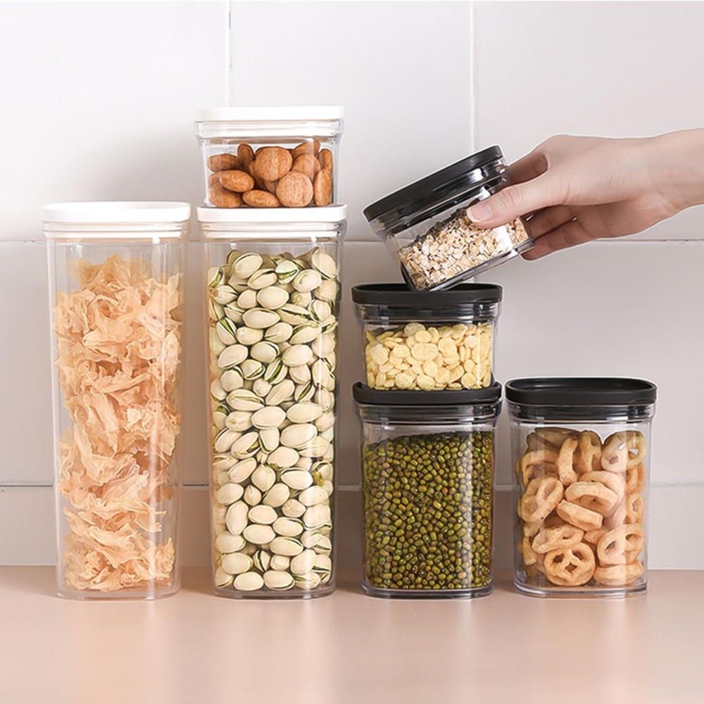 kitchen food storage box container set organizer square vacu