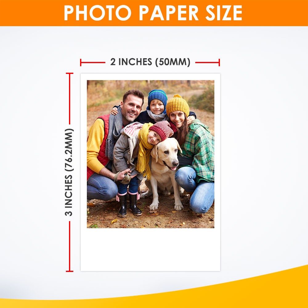 100 Sheets for Polaroid Photo Paper Polaroid Instax 2x3" ZIN