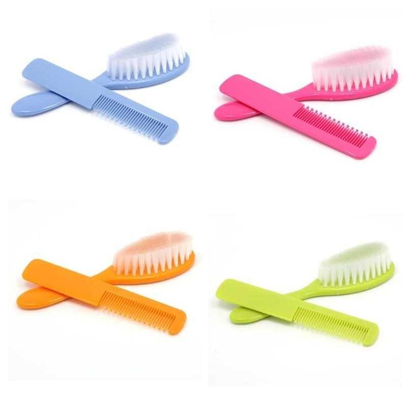 2Pcs Baby Safety Soft  Brush Set Infant Comb roomin Sh