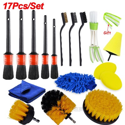 30Pcs Car Detailing Brush Drill Brush Detail Brush Set For A
