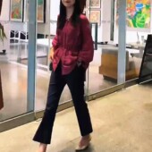 简约九分裤 小个子收腰防晒衬衫 洋气显瘦 bell新款 日本portney