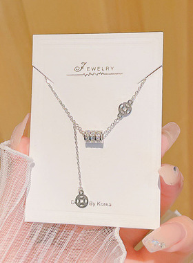 日本portney bells925银招财小蛮腰流苏项链女ins轻奢小众高级感