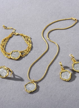 日本portney bell复古典雅轻奢重工高级金属黄铜镀18k幸运古币