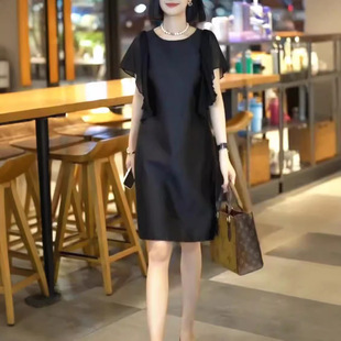 连衣裙显瘦女 日本portney bell夏季 新款 高端精致荷叶边中长款