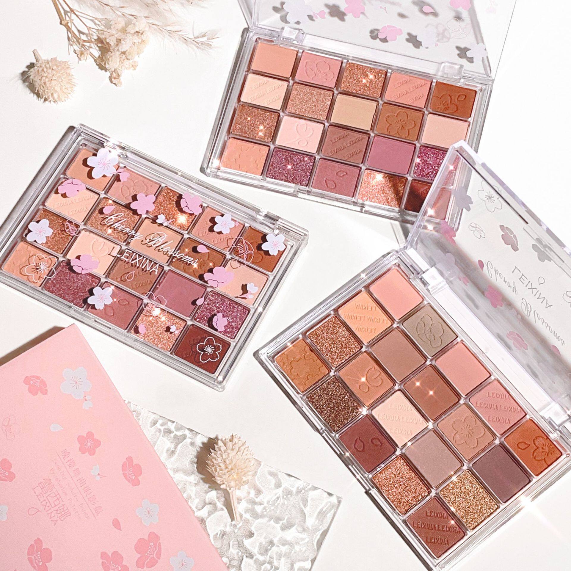 新款推荐20色晚樱舞曲眼影盘香槟色珠光低饱和哑光土豆泥初学者