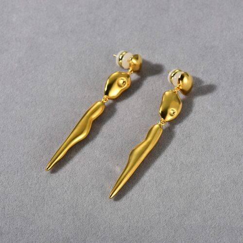 日本portney bell复古耳饰中古铜镀18k不规则长款耳钉欧美个性