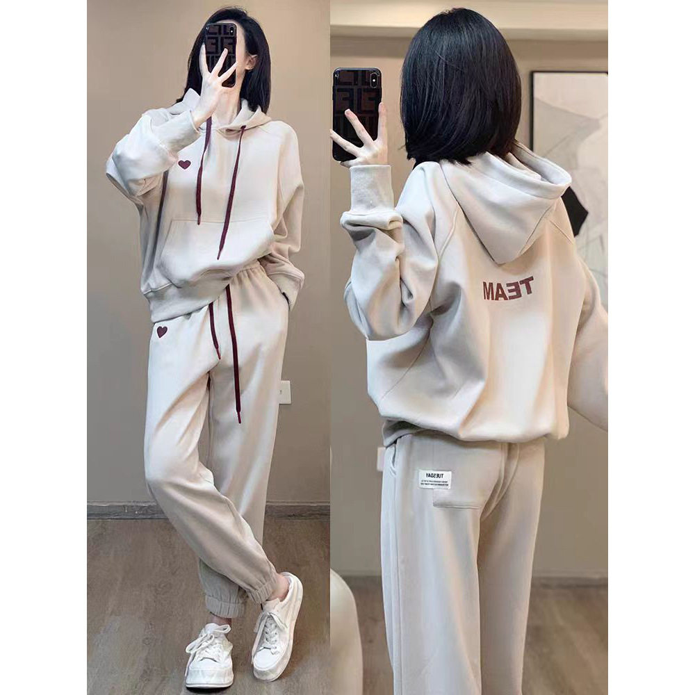 英国cherry kitty卫衣套装女新款春秋加绒休闲时尚套装运动服气质