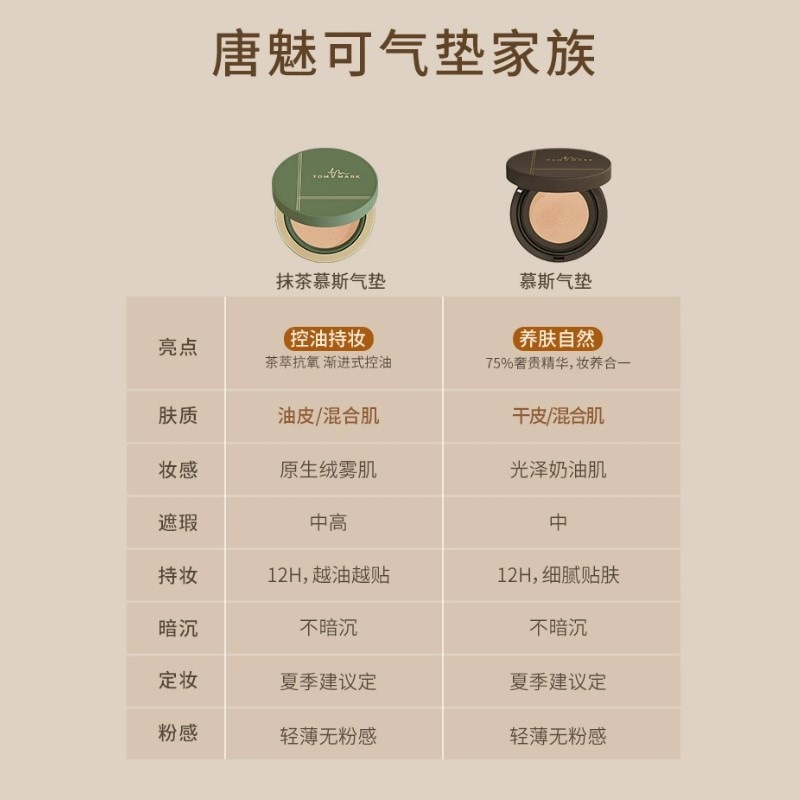 小杨哥推荐粉底霜隐匿毛孔BB霜粉饼控油tommark唐魅可抹