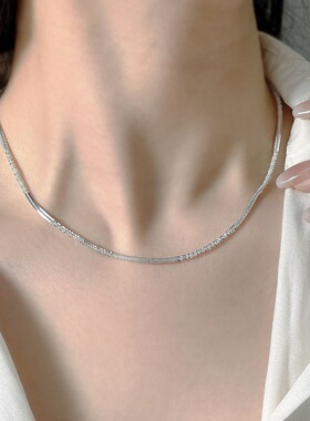 日本portney bells925银波光粼粼麻绳项链女新款轻奢小众设计风