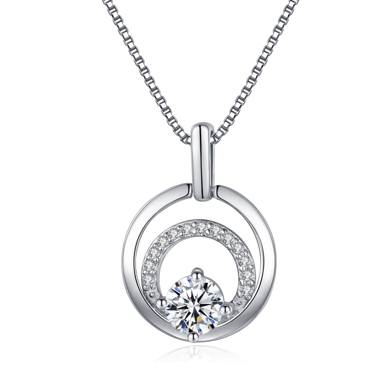 英国设计师cherry kitty925银简约项链女锁骨链短款轻奢气质锆石