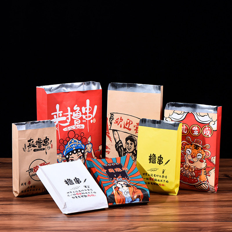 一次性铝箔外卖烧烤打包袋现货烤图片