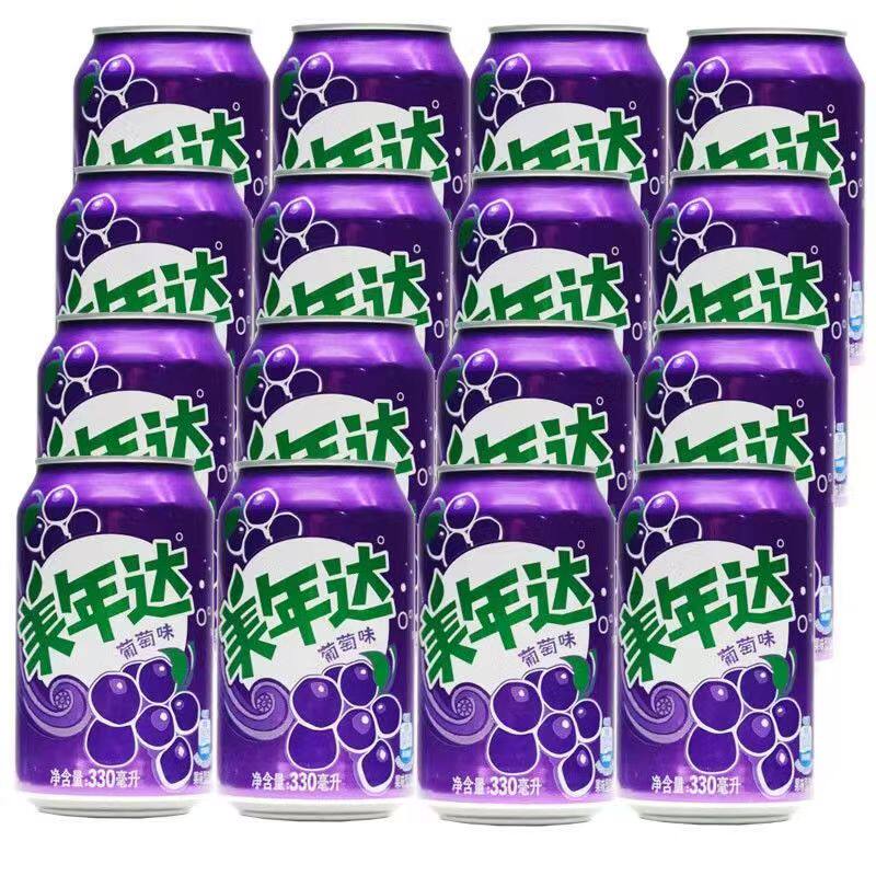 百事可乐330ml罐装美年达饮料