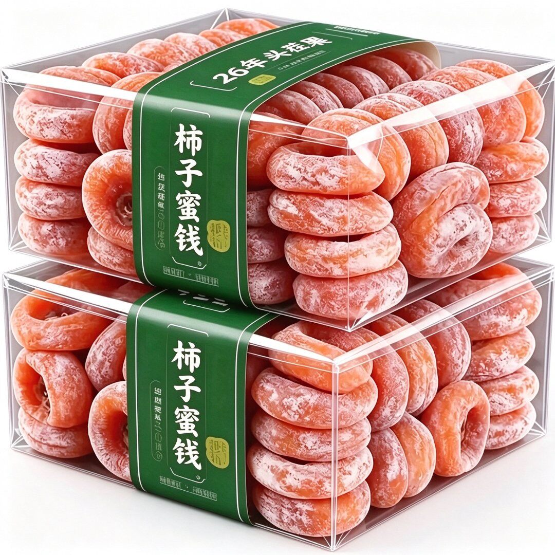 到手抢5斤】广西柿饼子蜜饯饼霜降农家吊柿圆柿糖心软糯香甜即食