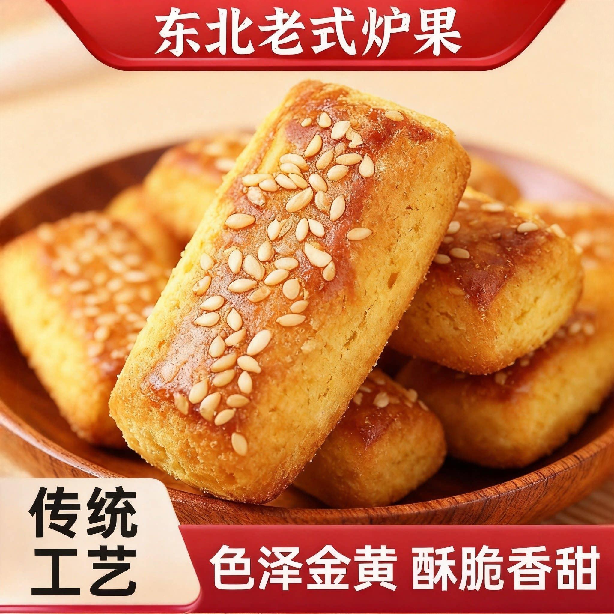 老式炉果怀旧小吃休闲零食点心糕点传统手工卢果老味道特产