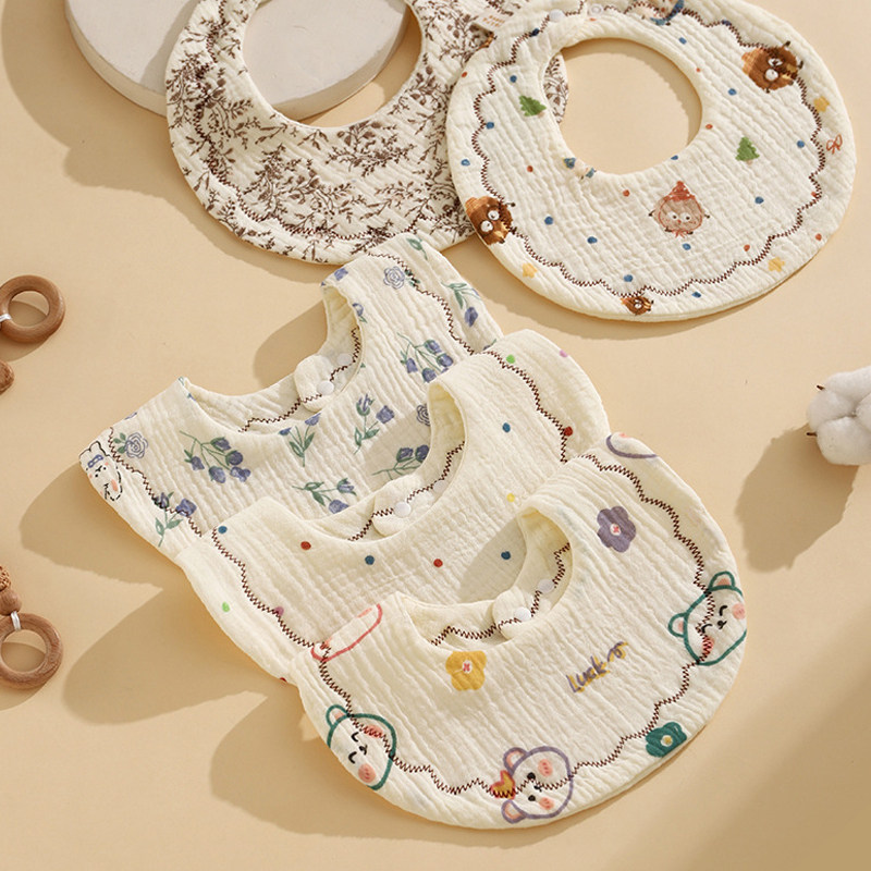 a类婴儿围嘴新生儿口水巾男女宝宝吃饭围兜全棉吸水柔软卡通圆形,婴童用品,小围嘴,淘宝优惠券,粉丝福利购,淘宝优惠卷