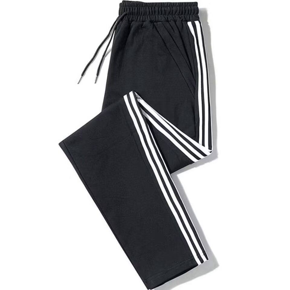 夏季新款裤子男休闲长裤男士修身束脚学生潮流校服运动裤卫裤直筒