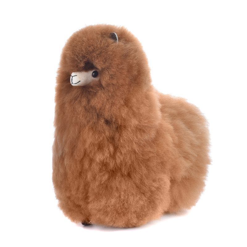 24CM 진짜 알파카 인형 인형 장식품 플러시 생일 선물 페루 수제 WARMPACA 따뜻한 낙타