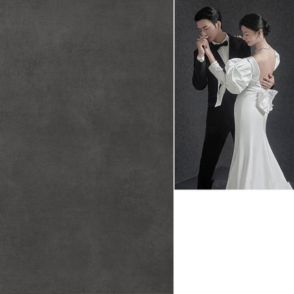高级灰色纹理影楼婚纱摄影拍照背景布少女结婚人像拍摄小众层次感黑灰色墙面复古背景纸MH-1303