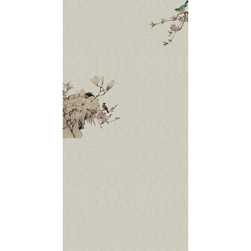 影楼工笔画全家福花鸟古装风景意境主题影棚喷绘无纺布帆布新款国风少女情侣婚纱摄影背景布古典MH-0389图片