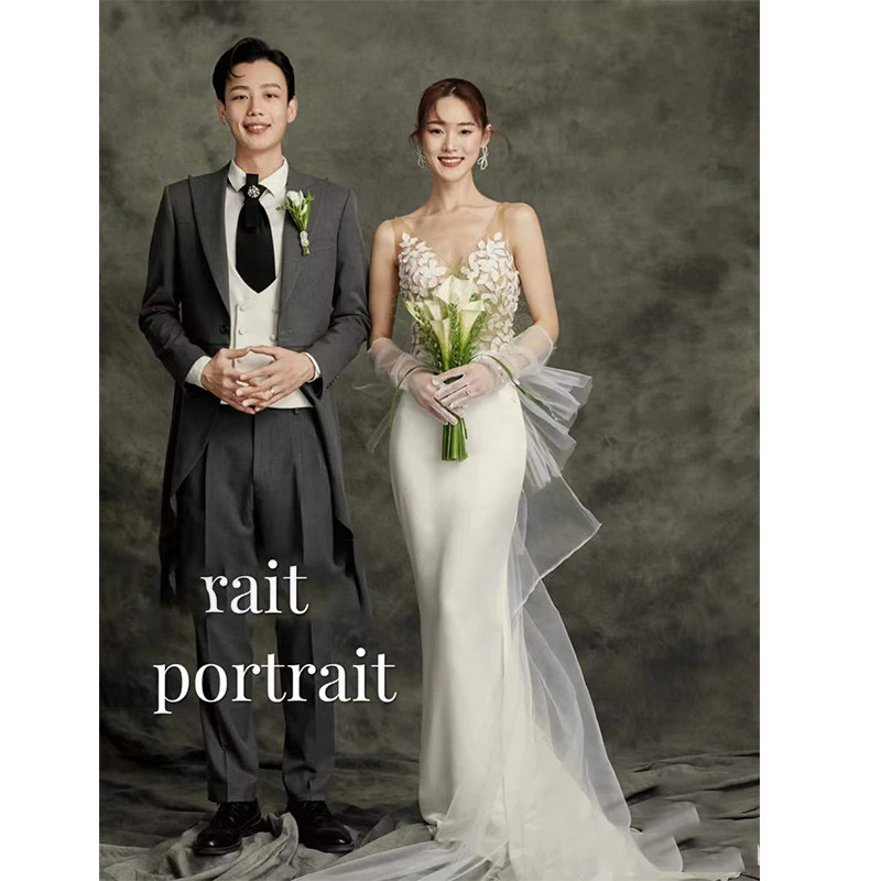 扎染布现代简约主题婚纱摄影拍照背景布影楼油画布风景喷绘背景个人