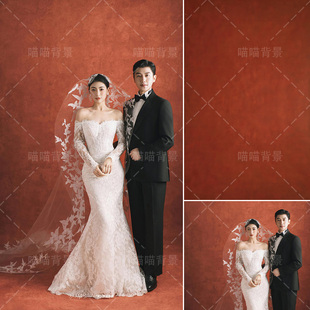 复古红色油画肌理肖像婚纱照影楼婚纱摄影拍照背景布影棚室内纹理斑驳摄影道具背景纸红底画报氛围感MH-3420
